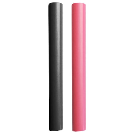 Pacer Group Heat Shrink Tube, Heavy Wall, 1/2 in I.D. Before Shrinking, Black, Red, 3 in, 2 PK BEHS1/2-3BKRD